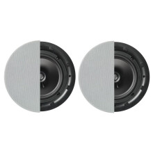 Q Acoustics Q Install QI80C Professional 8" In Ceiling Speakers (Pair) (Round Grille) black