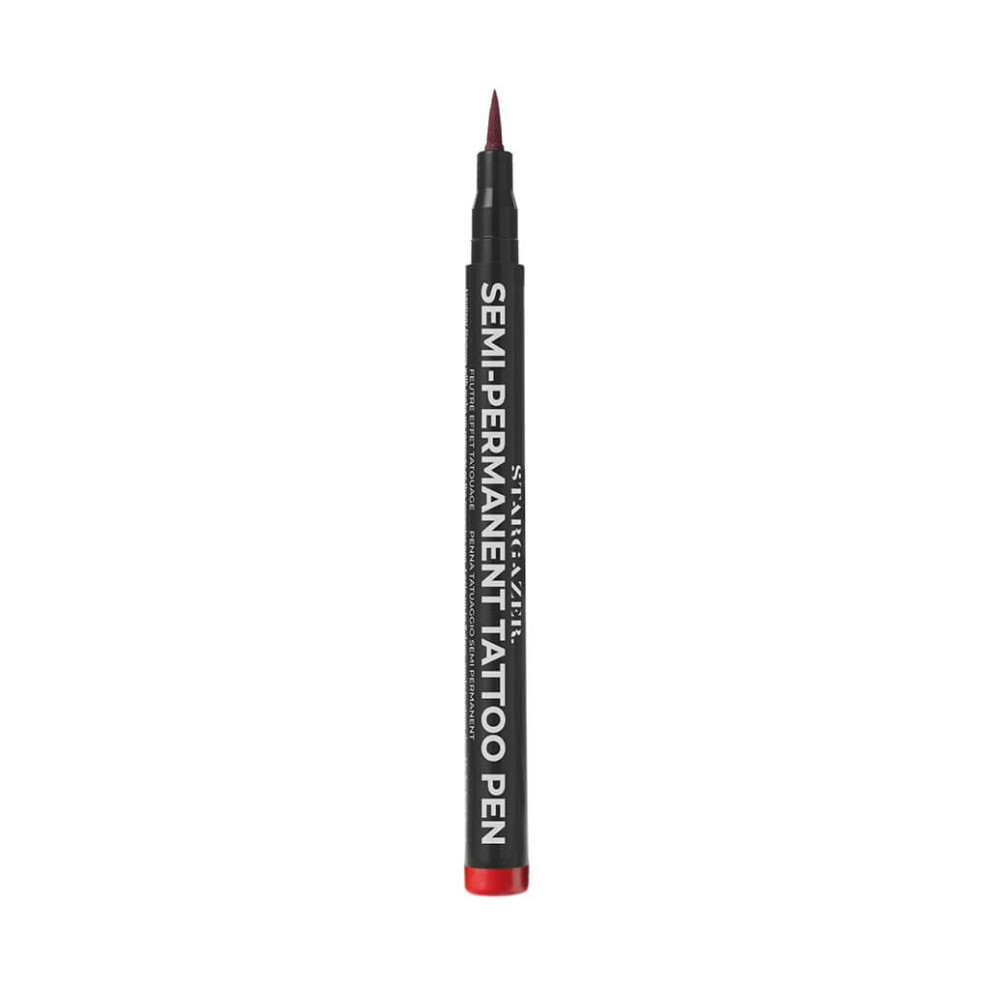 Stargazer Semi-Permanent Vegan Tattoo Pen 2. Up To 24 Hour Strong Colour For Skin Art With A Fine Line Nib. Brown