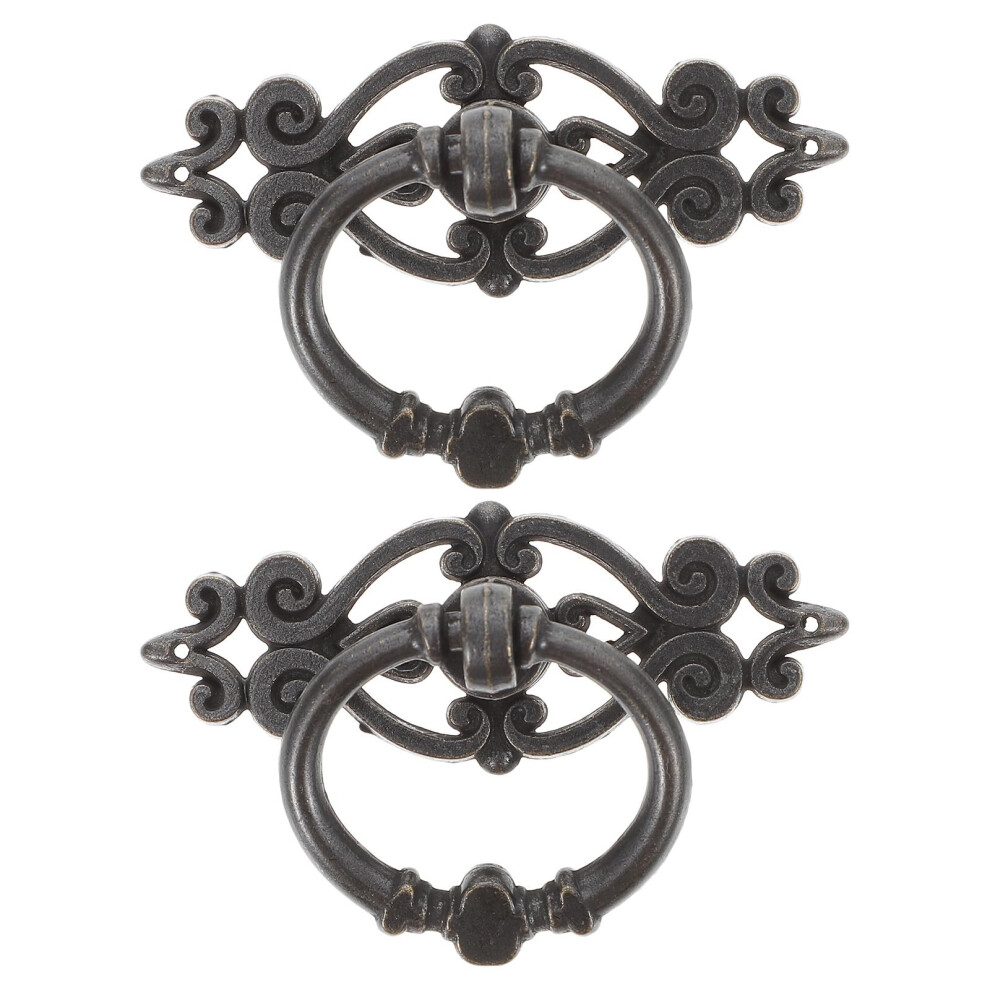 6 Pcs Antique Brass Cabinet Pull Handles Vintage Drawer Knobs For Kitchen Bathroom Dresser 9164114221995