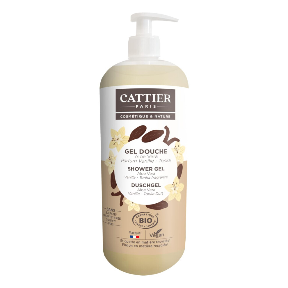 Cattier Paris Cattier Aloe Vera Vanilla Tonka Organic Shower Gel 1 L