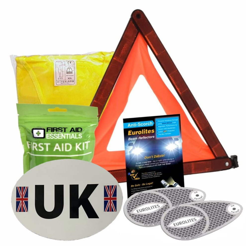 Family Motoring & Leisure Euro Travel Kit European Car Motorhome Driving Europe Eu Bundle + First Aid Kit 5053852009894