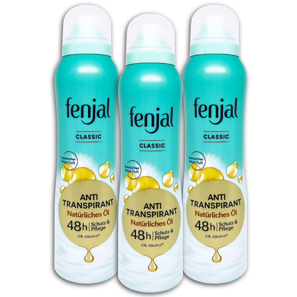 Fenjal Sensitive Deodorant Spray 3 X 150 Ml Pack Of 3