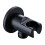 Wall Mounted Adjustable Shower Head Holder Black Brass Universal Fit Easy Installation 1