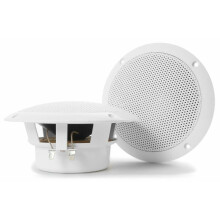 Power Dynamics MS40 In Ceiling Speaker Set with Cable for Kitchen and Bathroom Music, Water-Resistant IP Rated Home Audio Hi-Fi Stereo