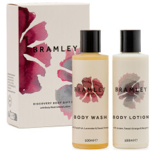 Bramley Discovery Body Gift Set (2 x 100 ml), Includes Travel Body Lotion, Pamper Gift for Women With Travel Minis of Natural Shower Gel and Body