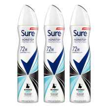 Sure Antiperspirant 72H Nonstop Sweat and Odour Protection Alcohol-Free Body Spray Anti-White Markswith Fresh and Clean Multi Fragrance Deodorant for