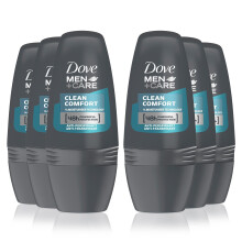 Dove Men + Care Clean Comfort Anti-Perspirant Deodorant Roll On with Advanced ? Moisturizer technology giving 48 Hours Powerful Protection, 50 ml (6