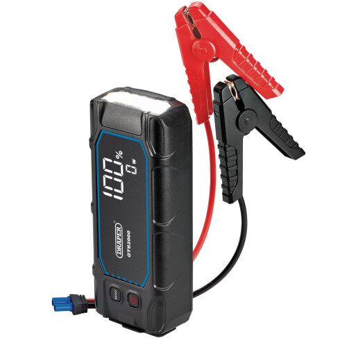 Draper Draper 23741 12V Lithium Jump Starter with Digital Display, 2000A, Blue and Black