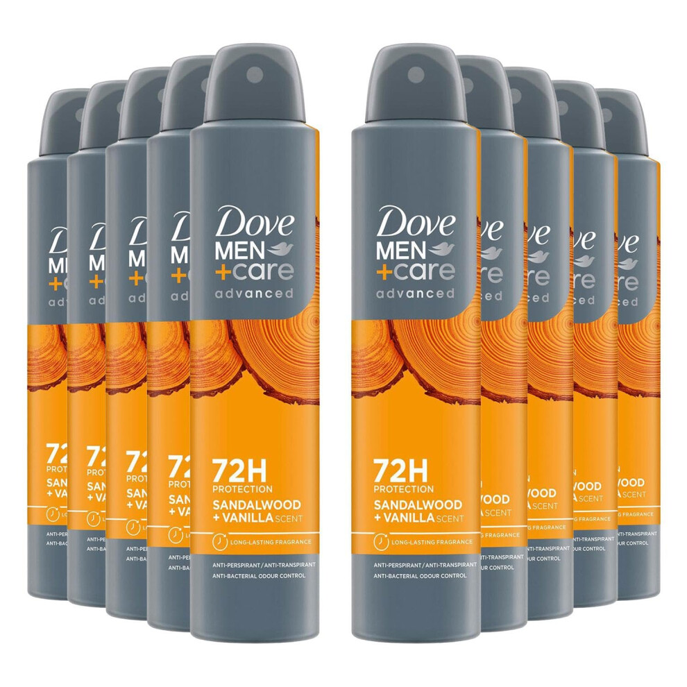 Dove Men + Care Cream Dove Men+Care Advanced Sandalwood + Vanilla Anti-Perspirant Aerosol Men's Deodorant Spray With Moisturising For 72 Hour Sweat Protection And