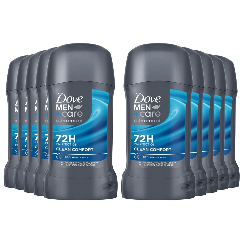Dove Men + Care Dove Men+Care Advanced Clean Comfort Anti-Perspirant Stick Men's Deodorant With Triple Action Technology For 72 Hour Sweat Protection And