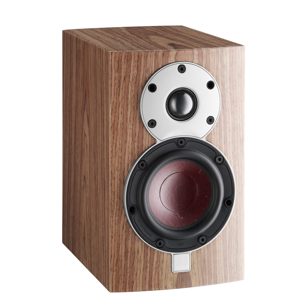 Dali Menuet Walnut Loudspeaker ? 2-Way Speakers With Wire, Terminal, 59-25000 Hz, 4 Ohm, Walnut 5703120107691