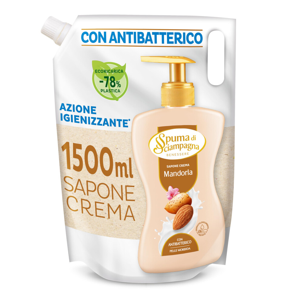Spuma Di Sciampagna Ecoricarica Liquid Soap Hands Almond Milk And Shea Butter - 1500 Ml