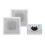 e-audio White Square Ceiling Speakers With Tweeter 120W 1