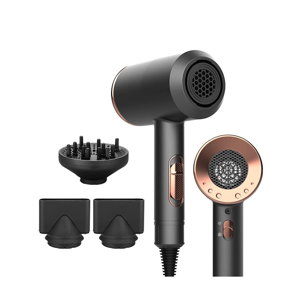 Professional Ionic Hair Dryer 2200W Fast Drying with Cold Shot and 2 Nozzles for All Hair Types