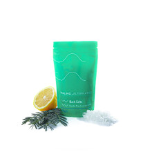 Healing Alternatives Bath Salts, 200g | Pumilio Pine, Lavender & Lemon Blend | Premium Dead Sea Salt Flakes Rich in Magnesium & 21 Minerals | Joint