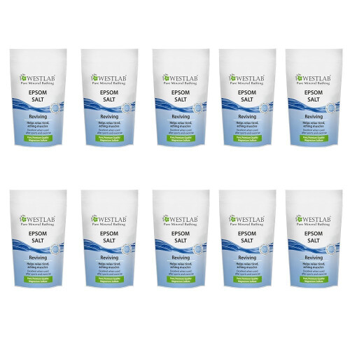 Westlab Epsom Bath Salts 1KG-10 Pack