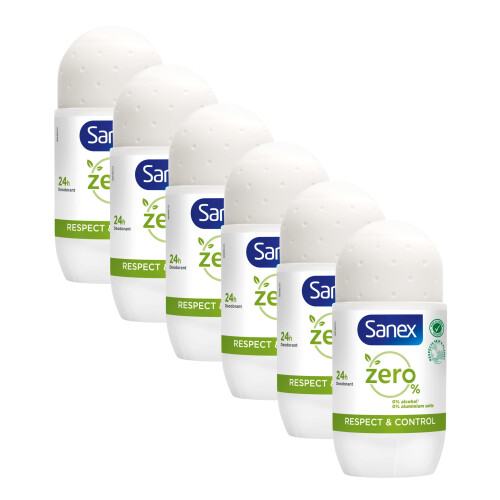 Sanex Sanex Zero% Protect & Control Roll-on Deodorant - 6 x 50 ml