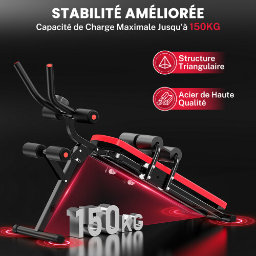 Aparelho Abdominal Dobrável Preto e Vermelho Casa 2