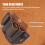 Full Grain Leather Multitool Sheath EDC Belt Organizer with HeavyDuty Stitching Dark Brown 2