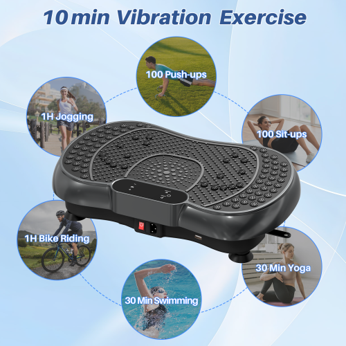 Plataforma Vibratória C Preta com Bluetooth e Corda 2