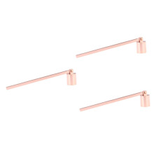 3pcs Stainless Steel Candle Snuffer Set with Rose Gold Wick Trimmer and Dipper to Extend Lifespan