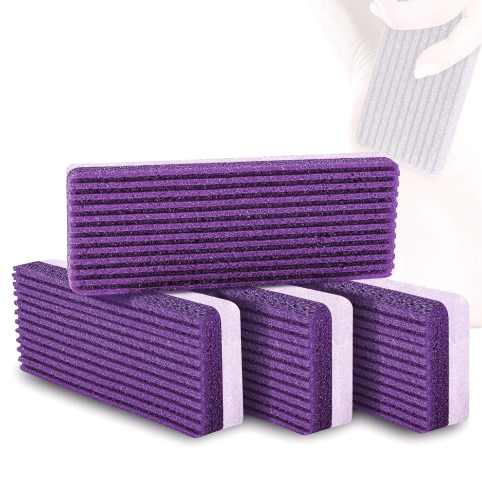 Purple Pumice Stone Foot File 4 Pack Dualsided Callus Remover For Feet Dead Skin Exfoliation