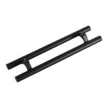 Matte Black Barn Door Handle 60cm Aluminum Alloy Pull for Glass Sliding Doors, RustResistant
