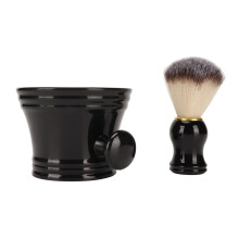 Shaving Brush with Bowl, Ergonomic Comfort Handle Beard Shaving Kit for Men, Large Capacity