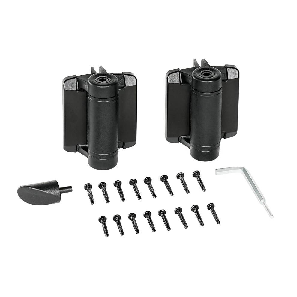Black Self Closing Gate Hinges Heavy Duty Spring Force Adjustable Tension Pool Safety For Square Post Aluminum Gates 9164114222633
