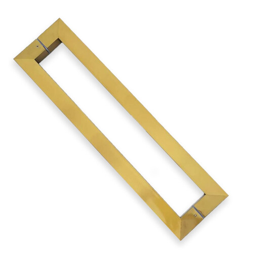 Heavy Duty Barn Door Pull Handle for Glass or Entry Doors, 80cm Gold Ergonomic Grip, Rust Resistant