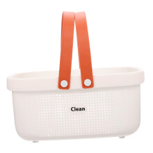 Large Capacity Bathroom Storage Basket with Hollow Design for Toiletries, Cosmetics and Laundry
