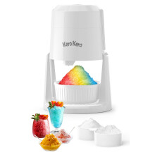 Snow Cone Machine with Adjustable Blades and 2 Ice Molds for Fluffy or Crunchy Ice at Home