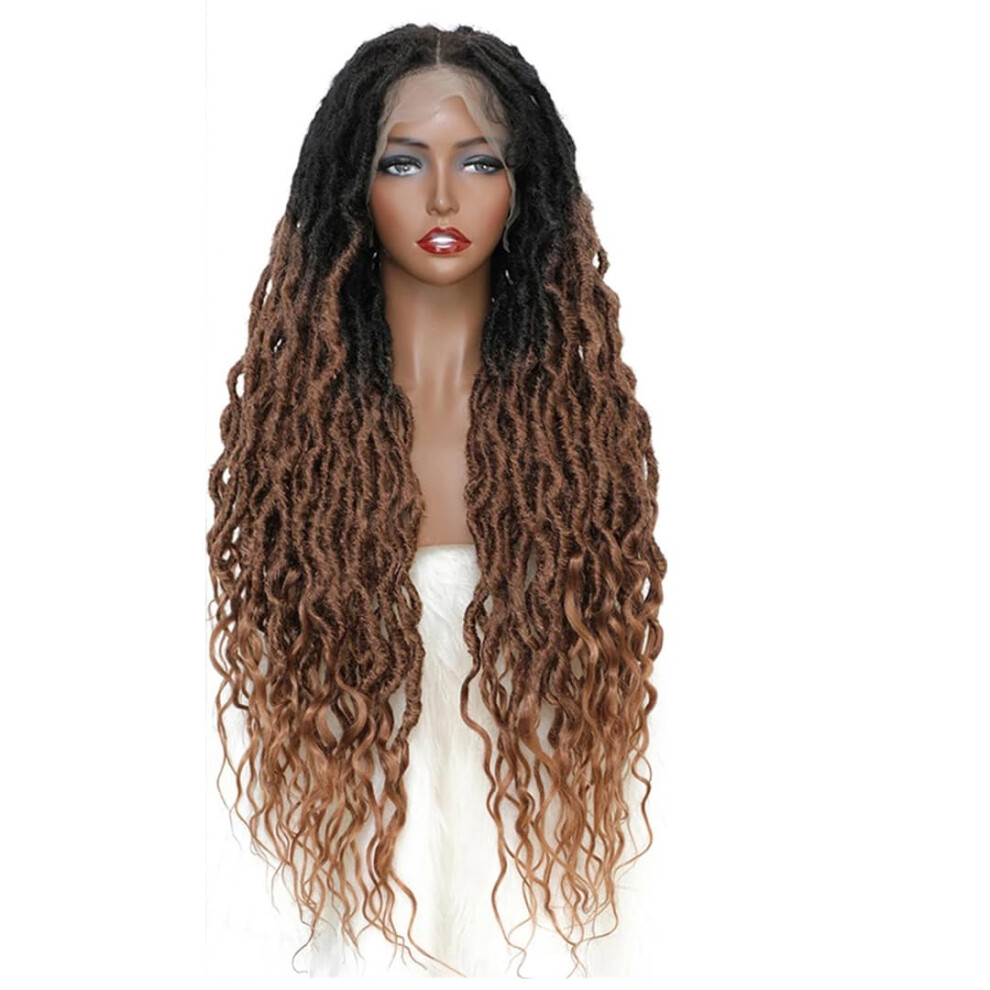 32 Inch Lace Front Braided Wig for Women Natural Hairline FS1B30 Synthetic Long Style