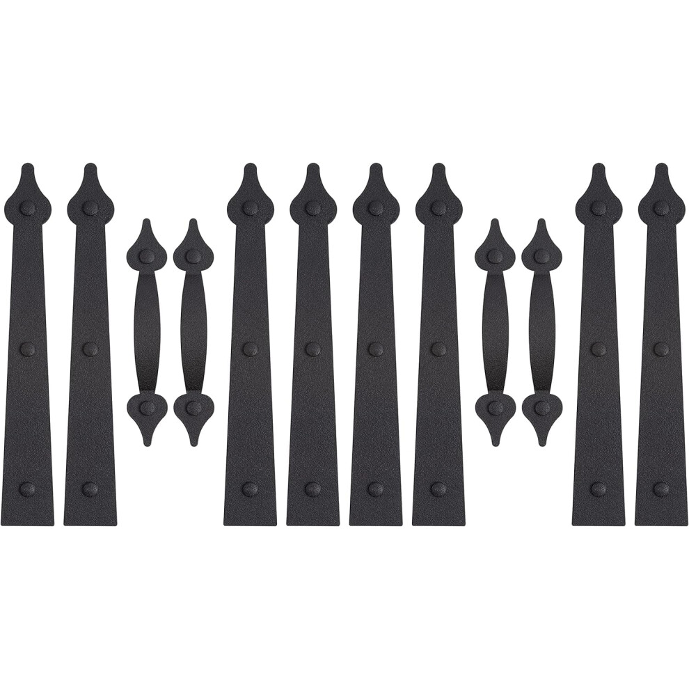 Magnetic Garage Door Hardware With Decorative Hinges And Handles, Rustic Weatherproof Accents Kit 9365369409194