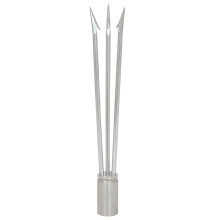 Fishing Spear 304 Stainless Steel Harpoon MultiSize Prong Gig Head with Barbed Tips and Cover