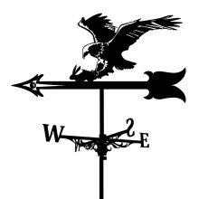 Vintage Metal Weather Vane Eagle Design for Garden Roof Wind Direction Indicator Durable Iron