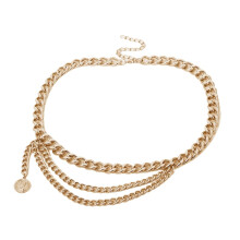 Silver Multi Layer Tassel Waist Chain for Women Adjustable Hip Style Body Chain Jewelry Accessory