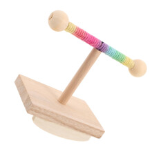 Parrot Play Stand with Natural Wood Perch, Desktop Rocking Stand for Small Birds and Parrots