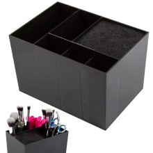 Hair Stylist Organizer with 6 Compartments, Barber Tool Holder, Scissor Box with Removable Tray