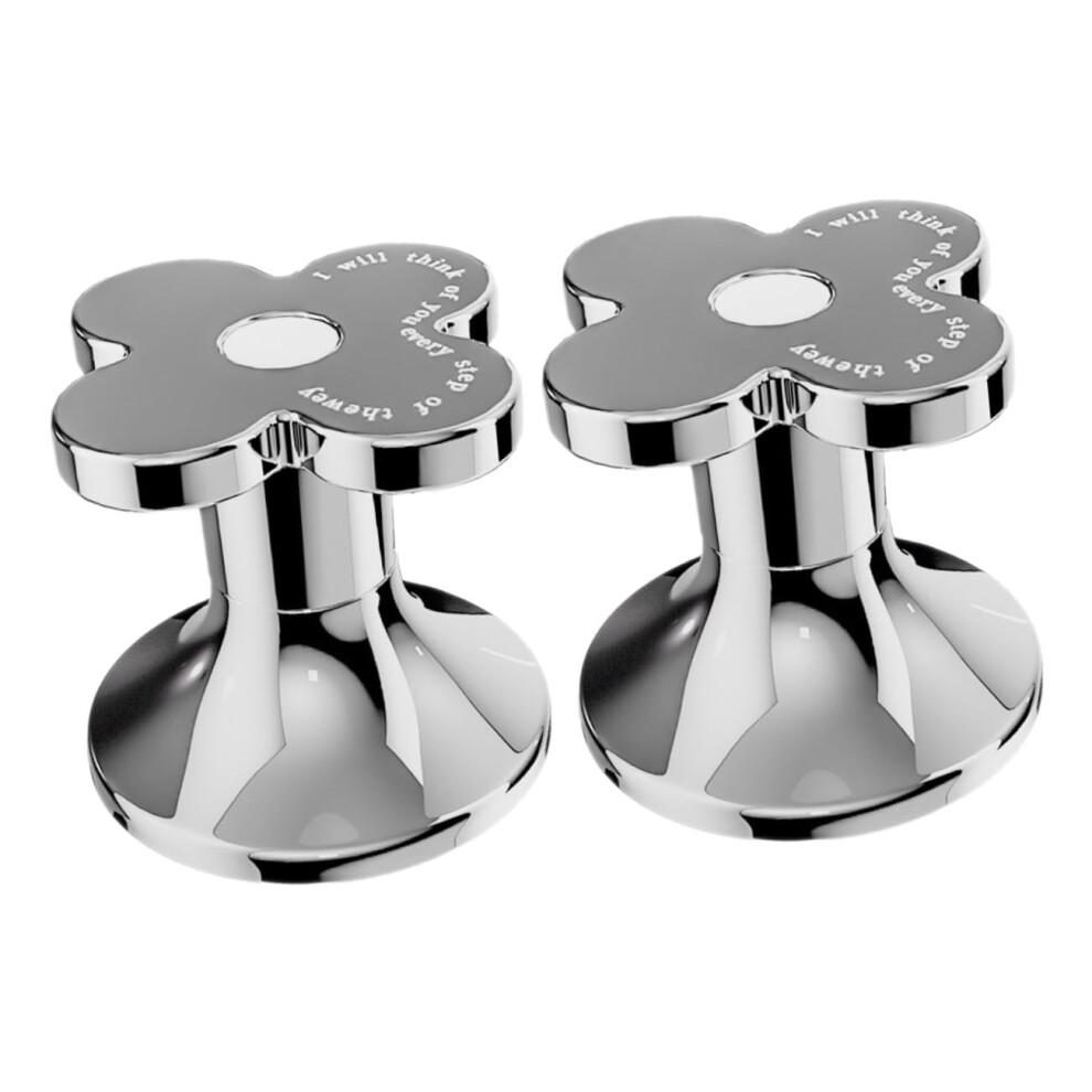 2Pcs Flowershaped Toilet Flush Button Replacement, Easy Press Durable Water Tank Push Button 9164114175564