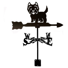 Metal Animal Weathervane Stainless Steel Outdoor Wind Direction Indicator for Garden Farm Gazebo (Magpies, West Highland Terrier)