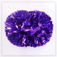 Purple Cheerleading Pom Poms 34cm with Ergonomic Handle, Vibrant Velvet Cheer Dance Poms for Kids and Adults