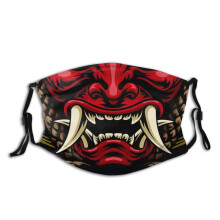 Samurai Face Mask Reusable Breathable Dustproof with Carbon Filters and Adjustable Ear Hooks