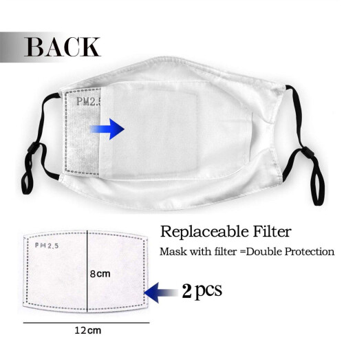 Samurai Face Mask Reusable Breathable Dustproof with Carbon Filters and Adjustable Ear Hooks 2