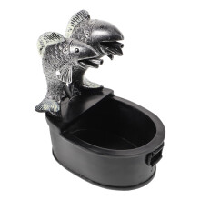 Outdoor Water Fountain Vintage Resin Jar Circulating Waterfall Feature for Garden Aquarium Decor