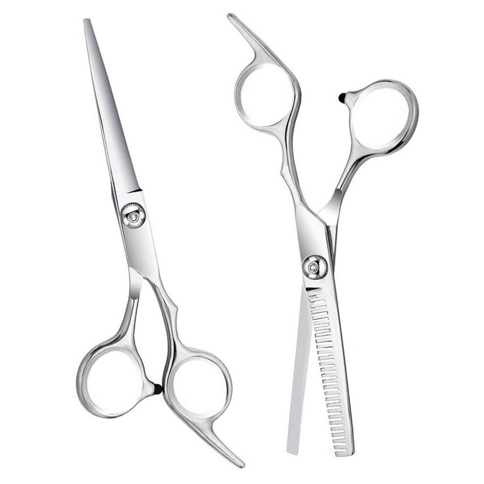 Professional Hair Cutting Scissors Kit with Thinning Shears and Stainless Steel Blades