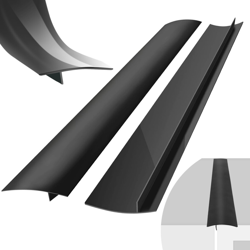 2 Pack Silicone Stove Gap Cover, Heat Resistant 25 Inch Counter Gap Filler Strip, Easy To Clean 9365369440104