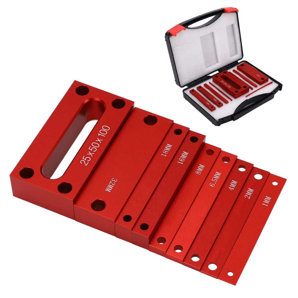 9Pcs Woodworking Setup Blocks Aluminum Height Gauge Set With Clear Laser Markings For Precise Adjustment 9164114226587