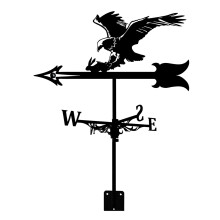 Bald Eagle Outdoor Metal Weather Vane with RustResistant Coating for Roof and Garden Decoration
