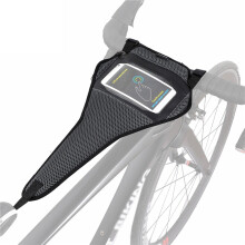 Bike Sweat Guard with Frame Protector and Touchscreen Phone Holder for Indoor Cycling Training